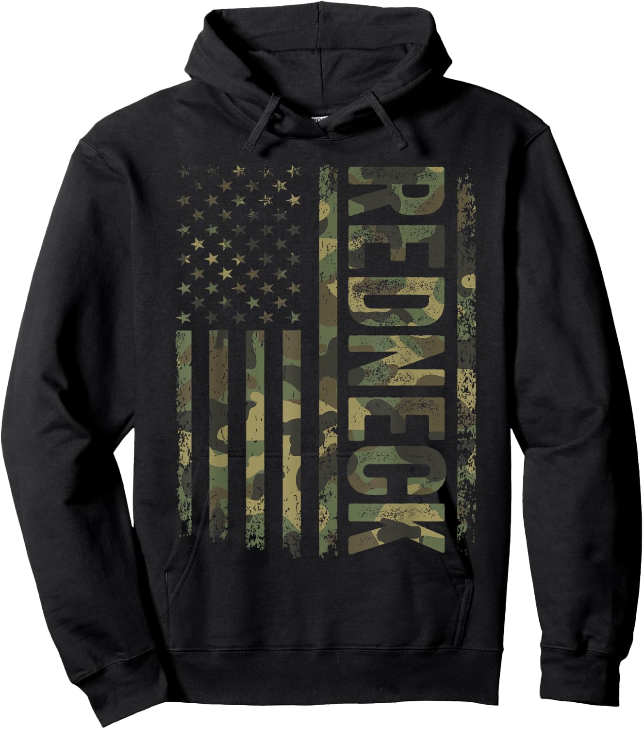 Redneck Army Camouflage American Flag Desert Camo Hoodie - Hoodie | Black