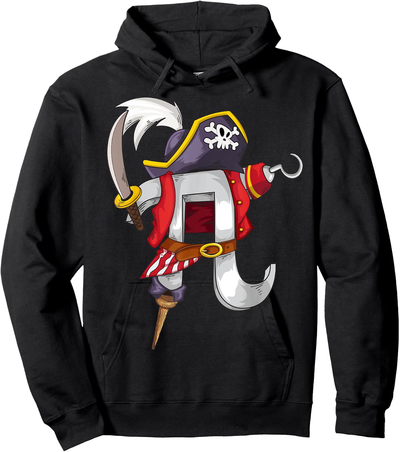Pi Pirate | Cool Pi Mathematics Lovers Funny Math Gift Hoodie - Hoodie | Black