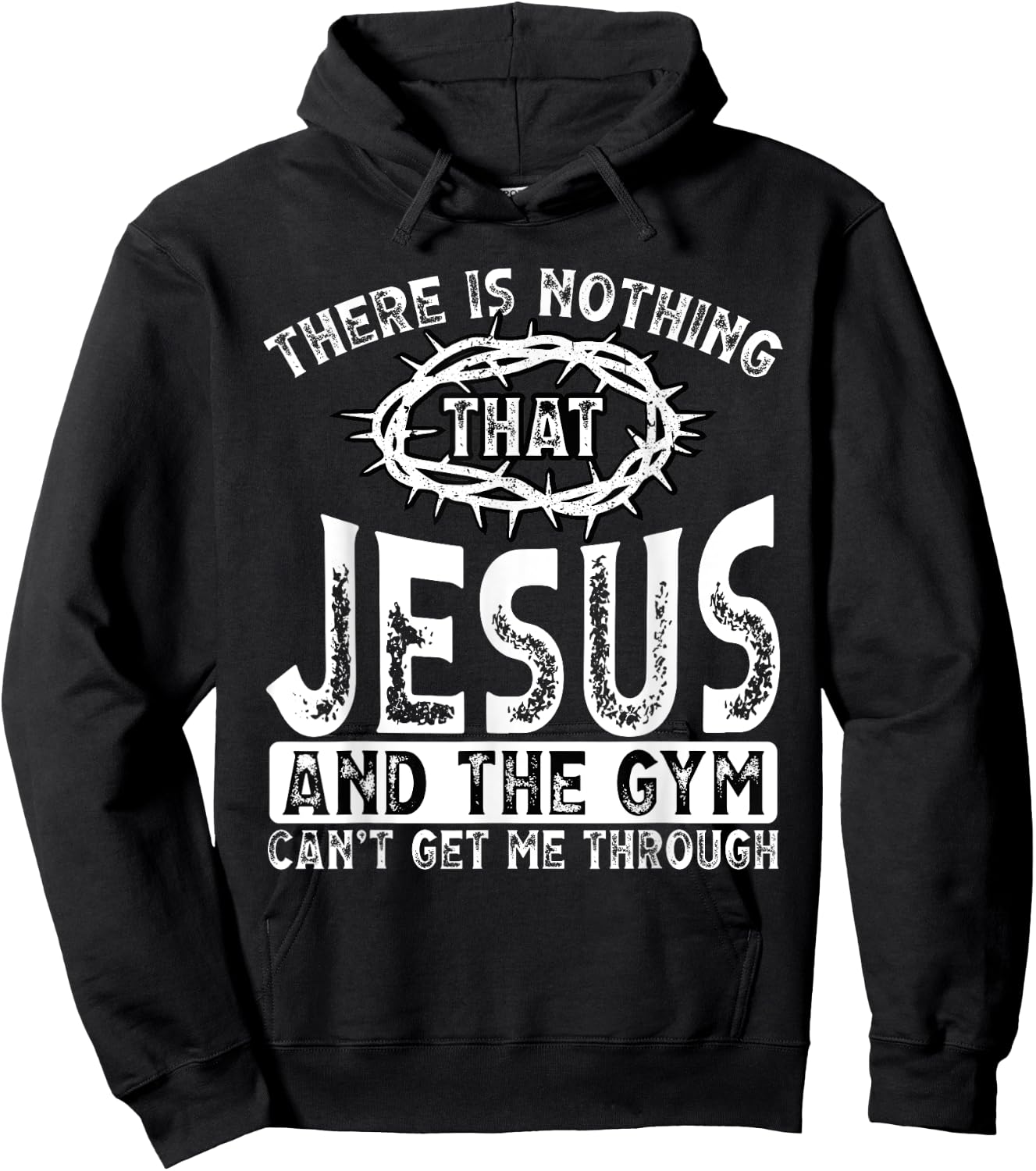 Gym Workout Exercise Christian Religious Jesus Christ Hoodie - Hoodie | Black