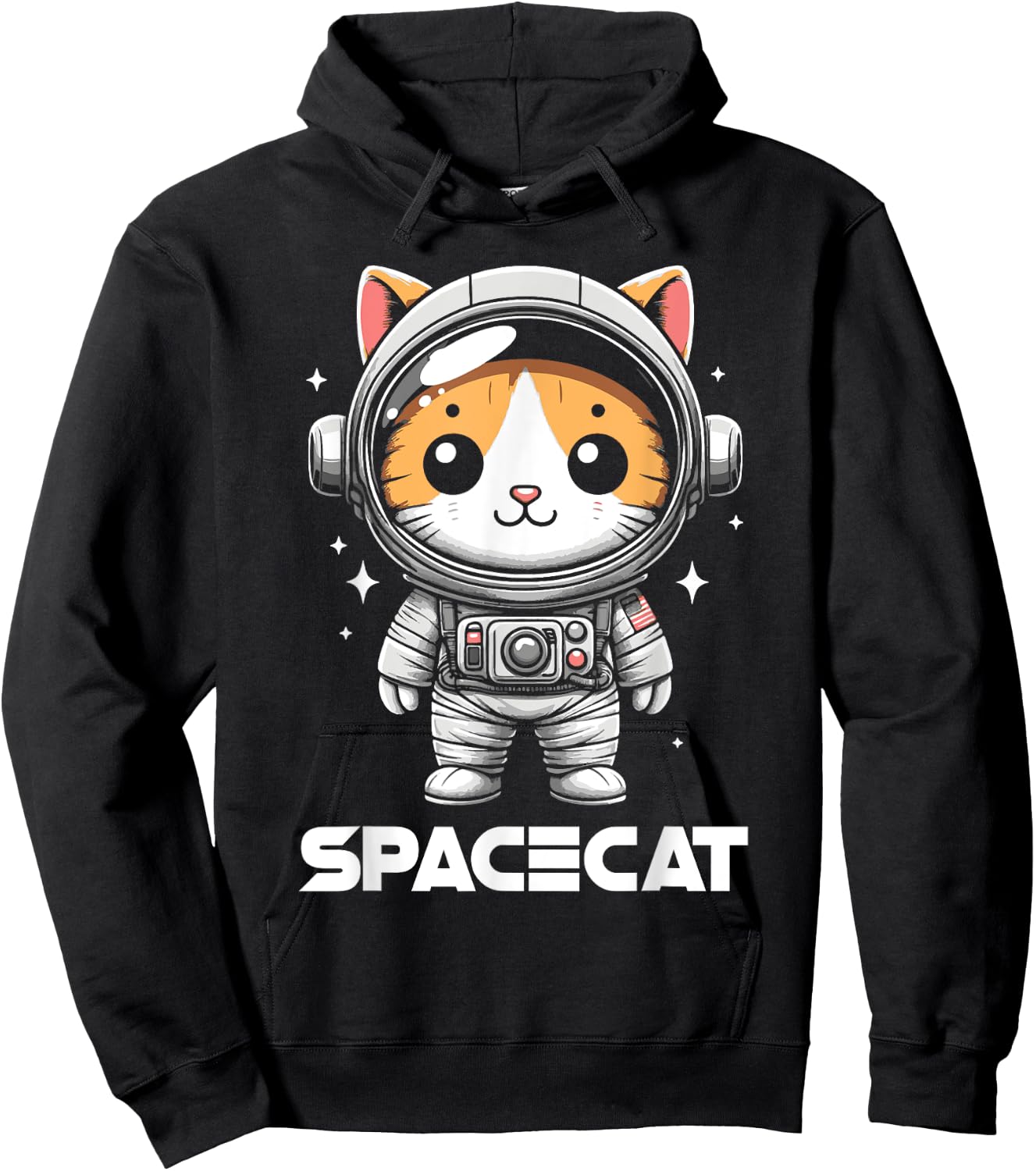 Spacecat Astronaut Cat Kitten Spaceman Cosmonaut Hoodie - Hoodie | Black