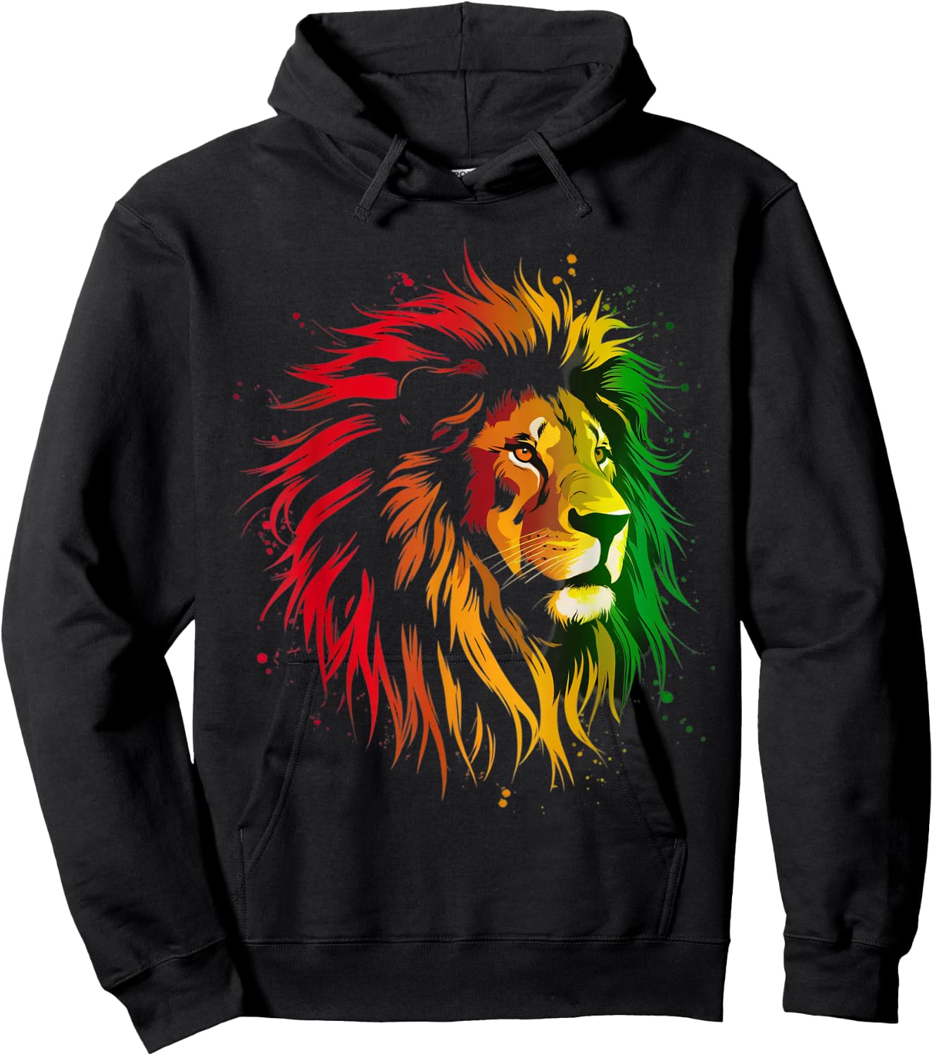 Jamaican Lion Jamaican Rasta Flag Lion Of Judah Reggae Music Hoodie - Hoodie | Black