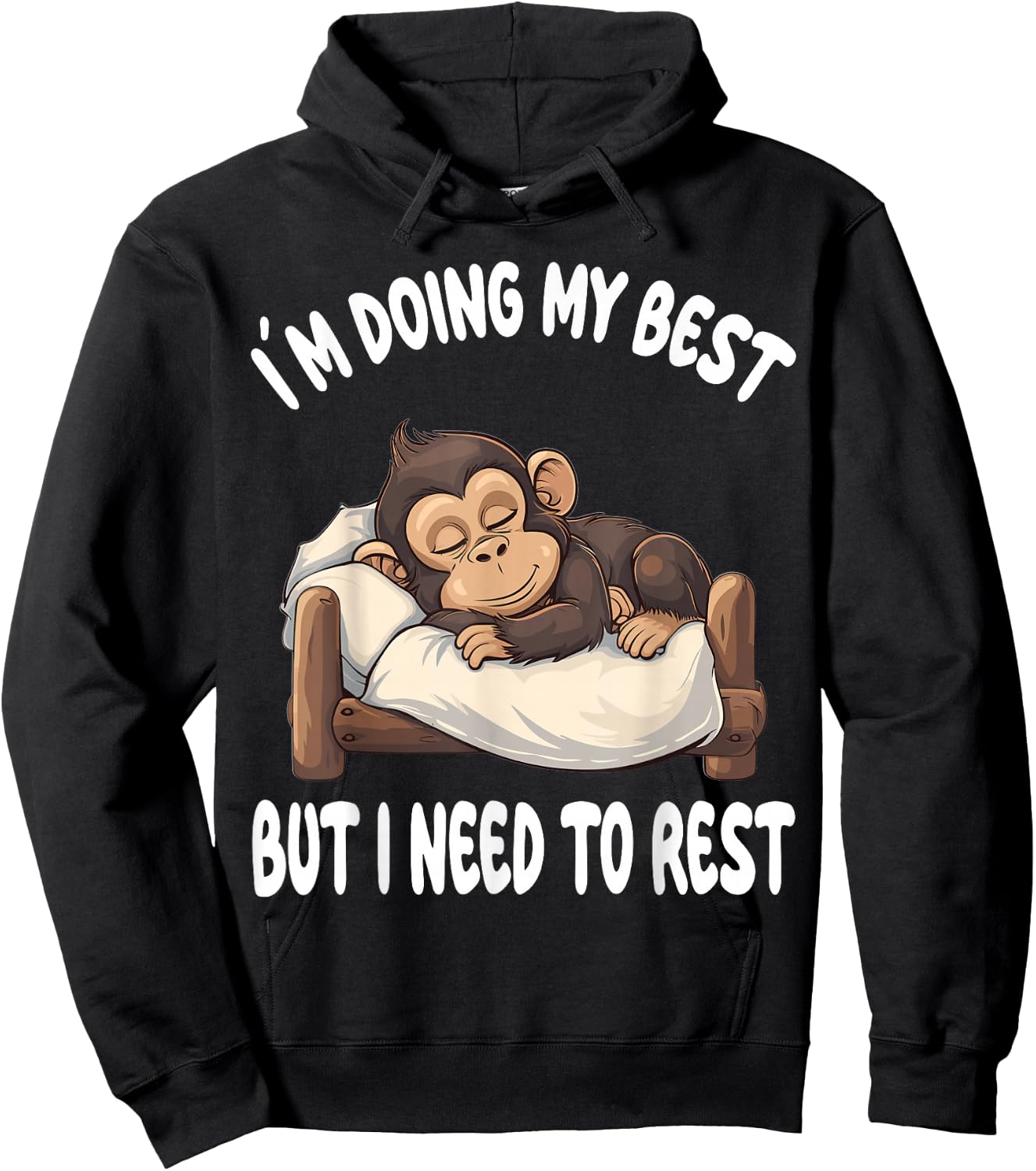 Monkey Ape Official Sleepshirt Pajamas Nightgown Hoodie - Hoodie | Black