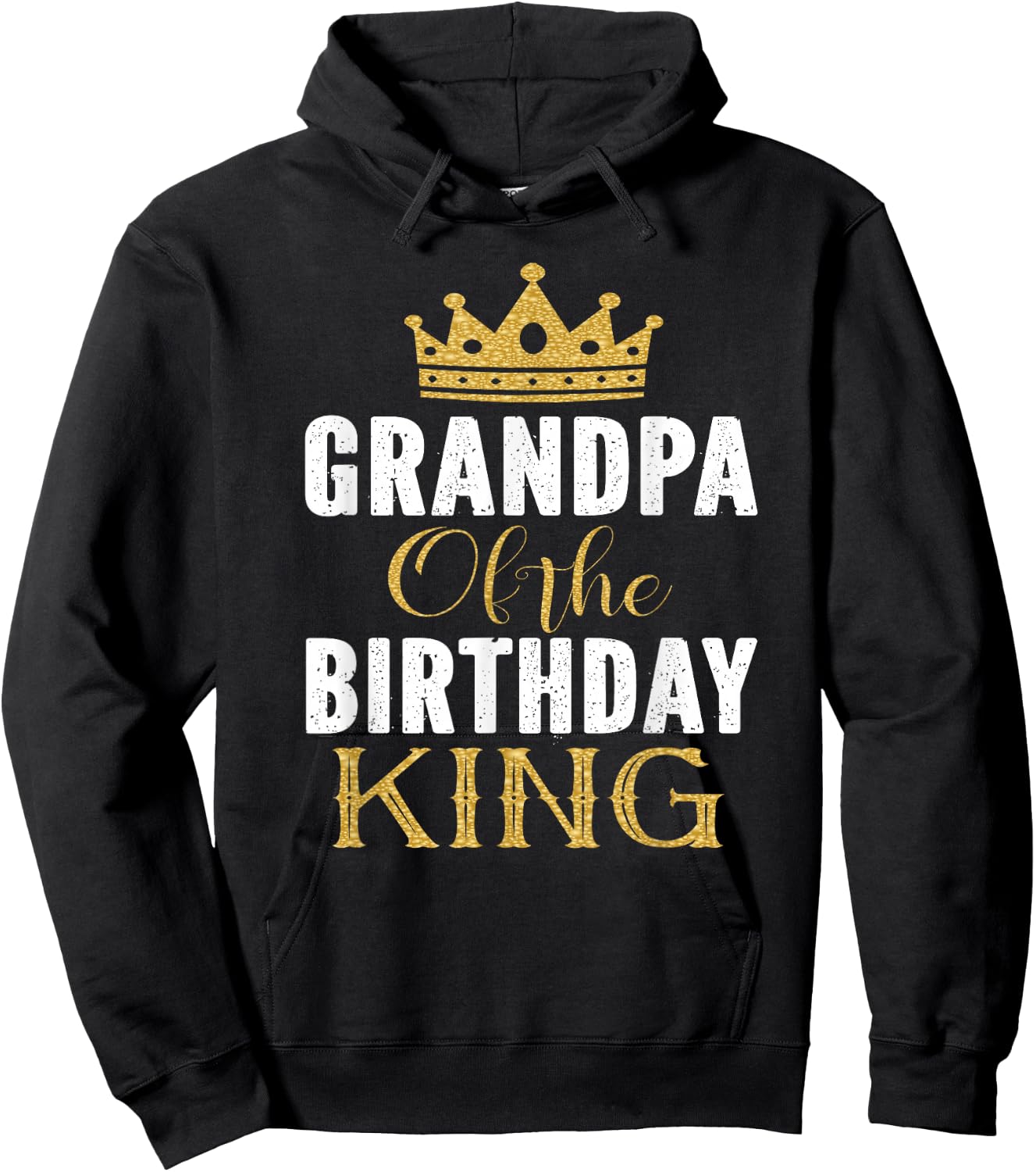 Grandpa Of The Birthday King Boys Bday Party Gift Hoodie - Hoodie | Black