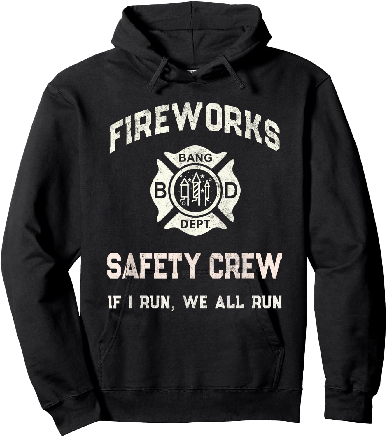 Cute 4th July FIREWORKS SAFETY CREW Pyro Director Team Dad Hoodie - Hoodie | Black