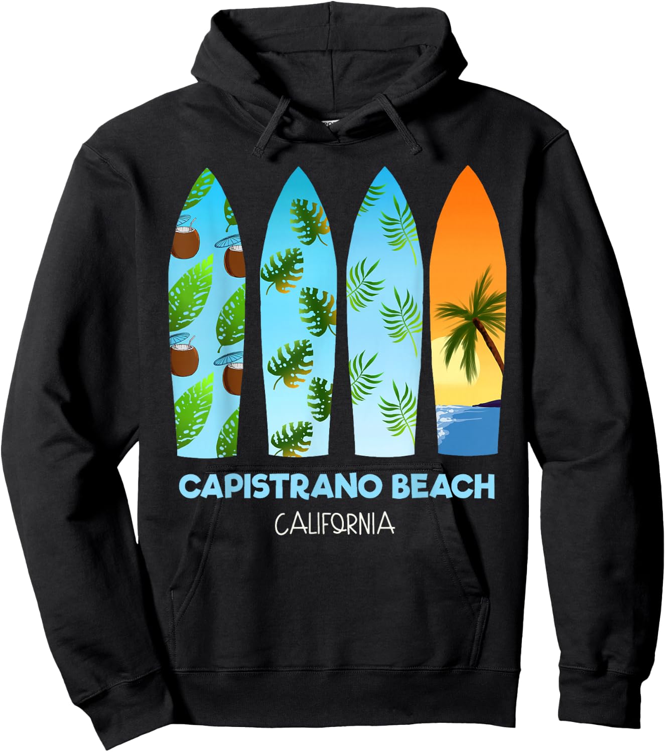 Capistrano Beach California Hoodie - Hoodie | Black