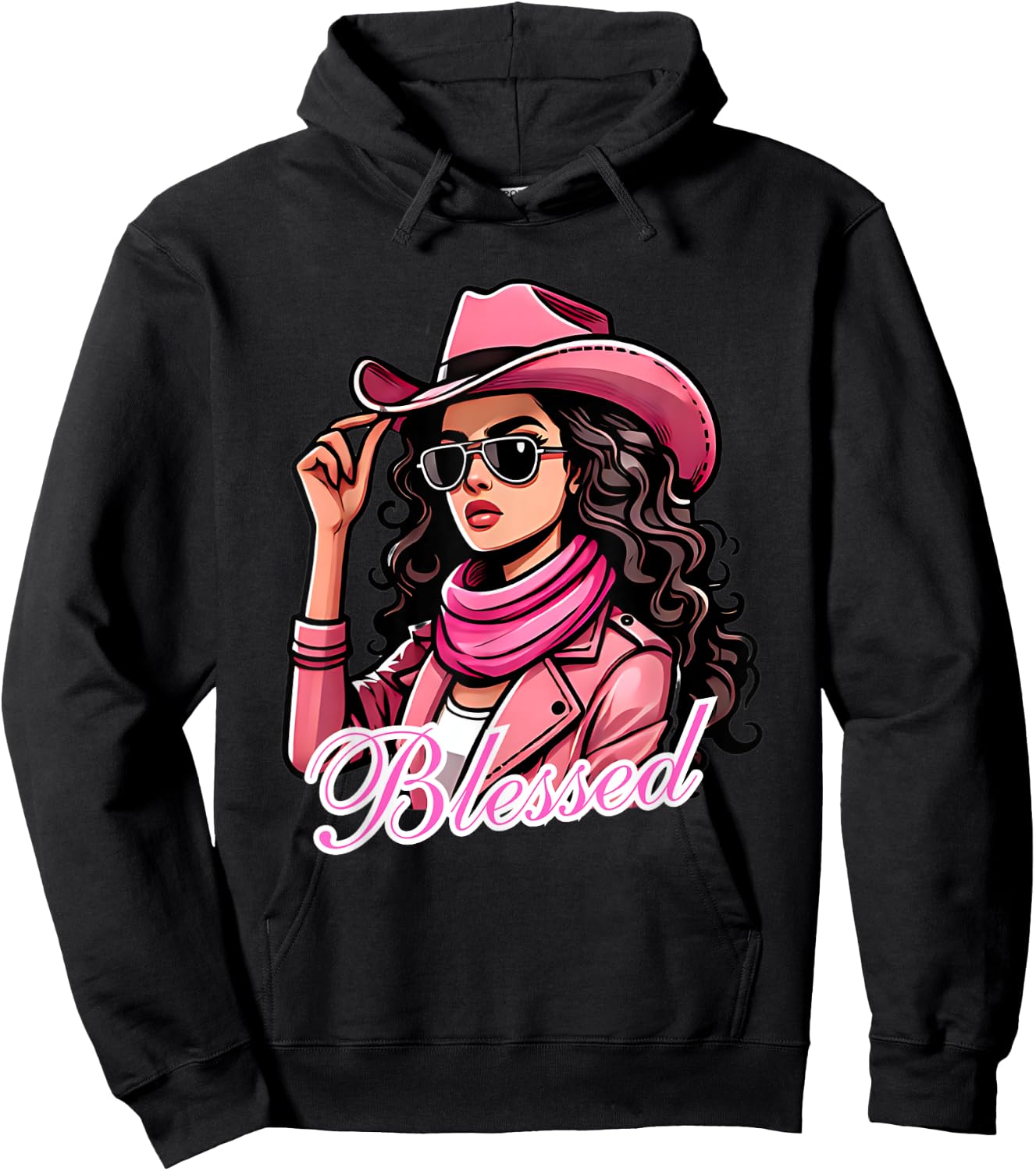 Blessed Black Cowgirl Western Swag African Christian Woman Hoodie - Hoodie | Black