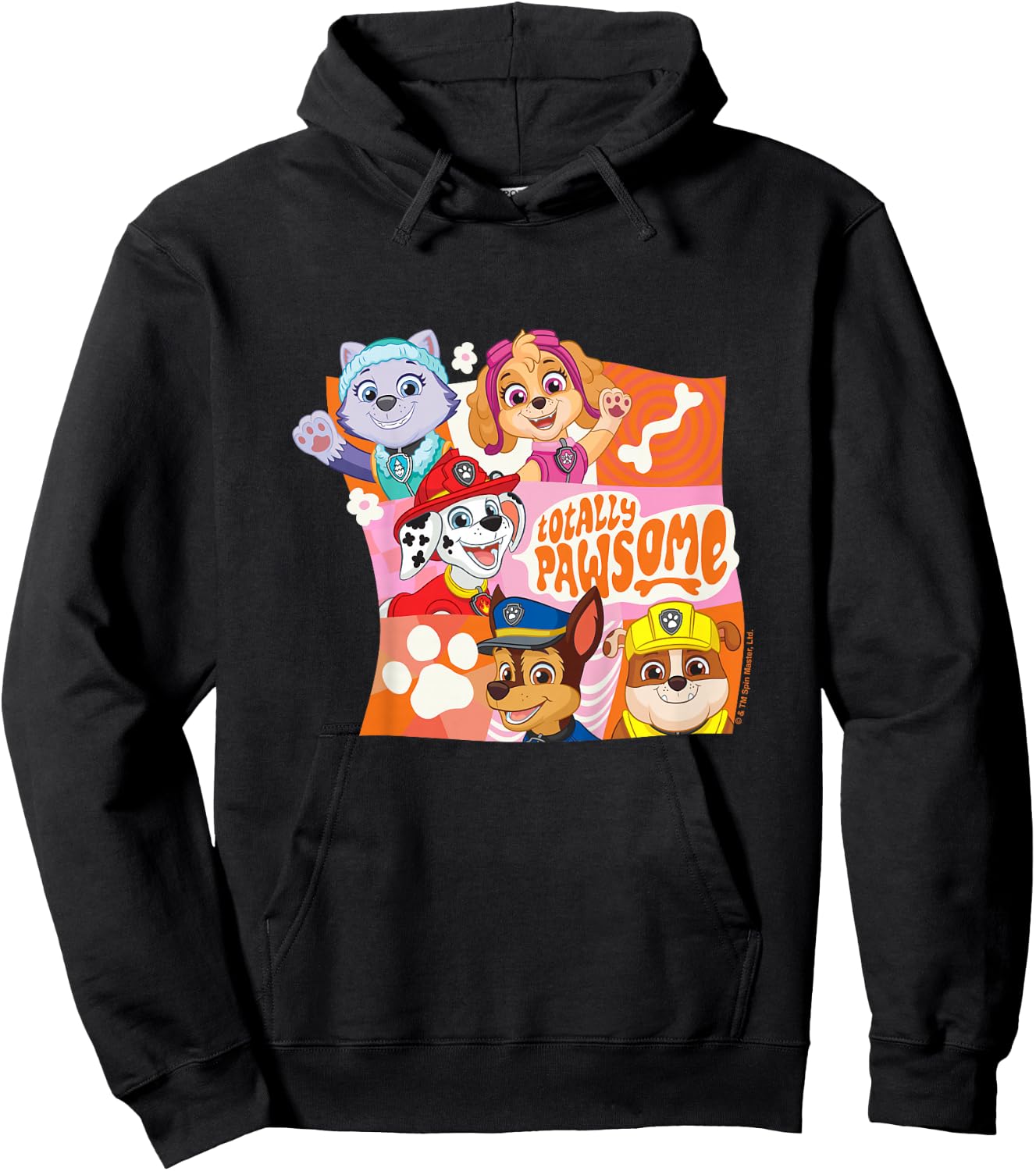 Kids PAW Patrol Totally Pawsome Character Panels Group Shot Hoodie - Hoodie | Black