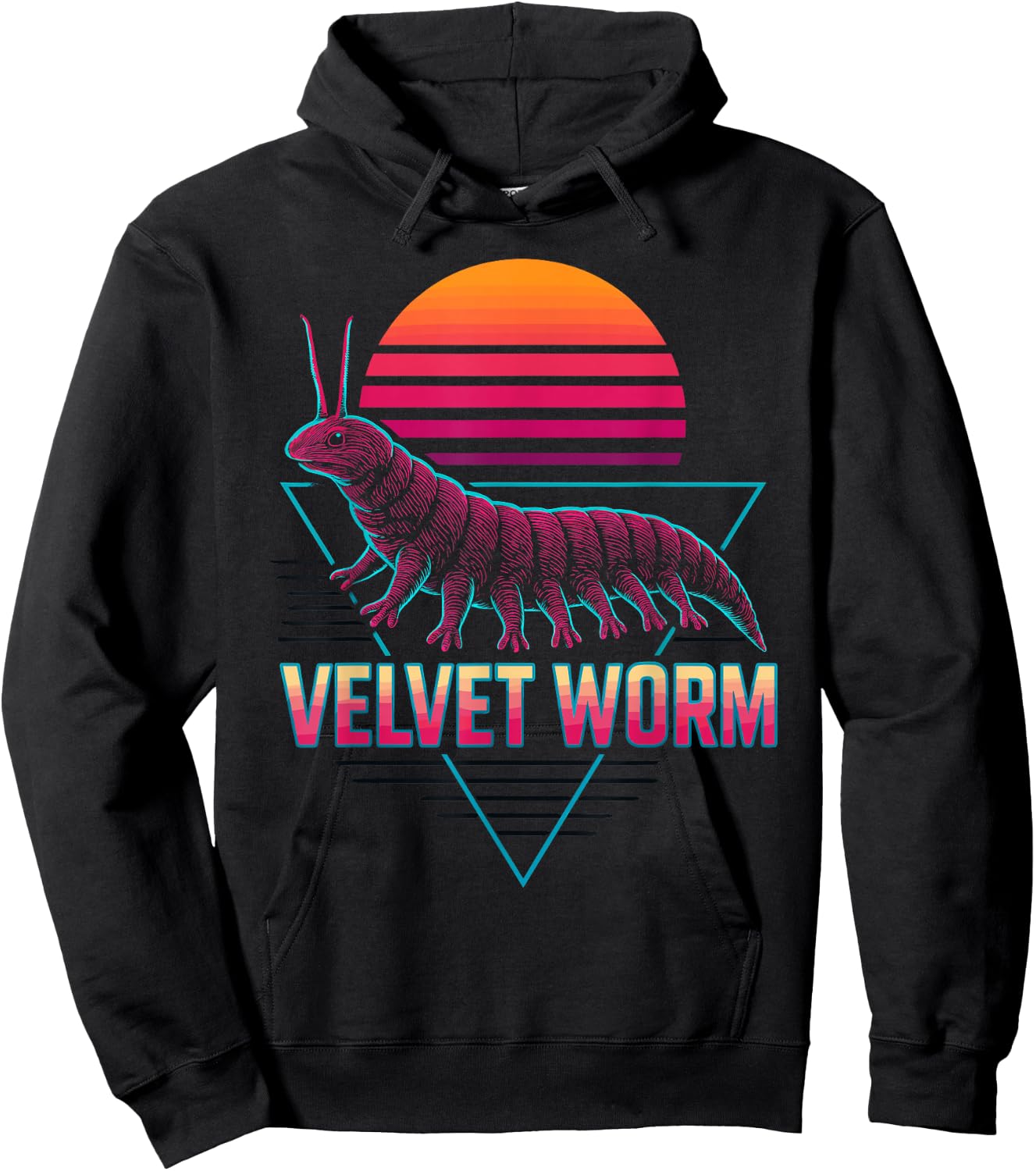 Velvet Worm Retro Hoodie - Hoodie | Black