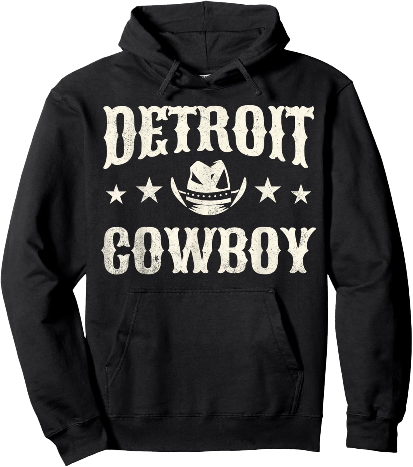 Detroit Cowboy Western Lover Country Music Hoodie - Hoodie | Black