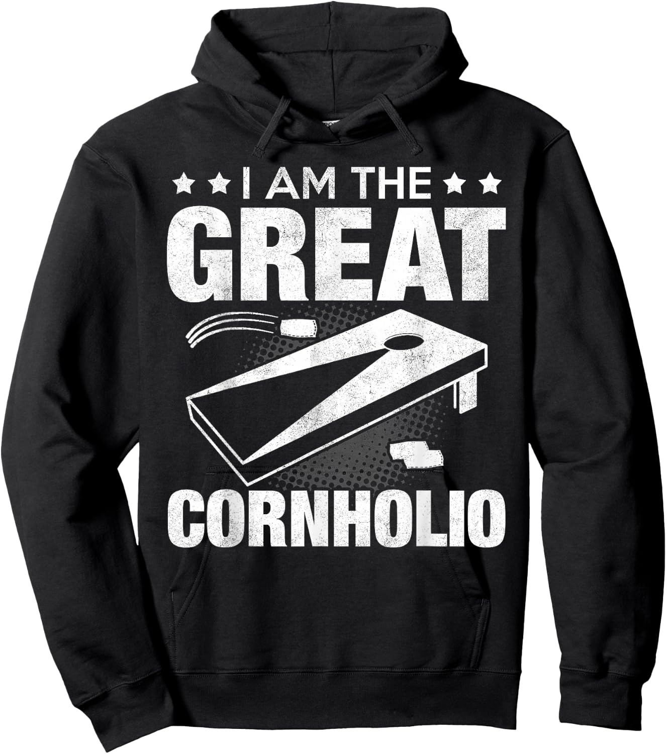 Cornhole Teams I Am the Great Cornholio Black X-Small Hoodie - Hoodie | Black