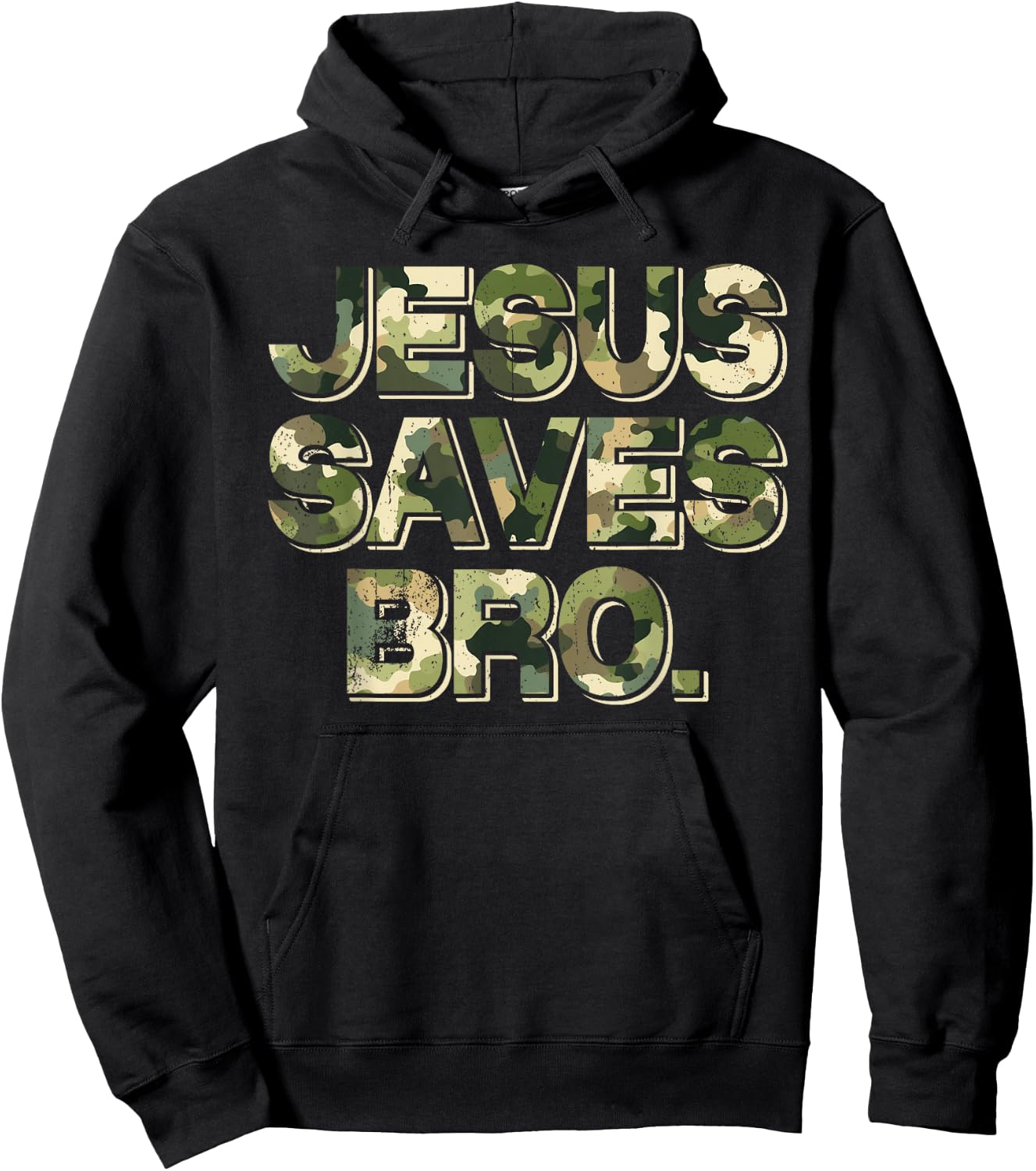 Vintage Camo Jesus Saves Bro T Shirt Christian Religion Hoodie - Hoodie | Black