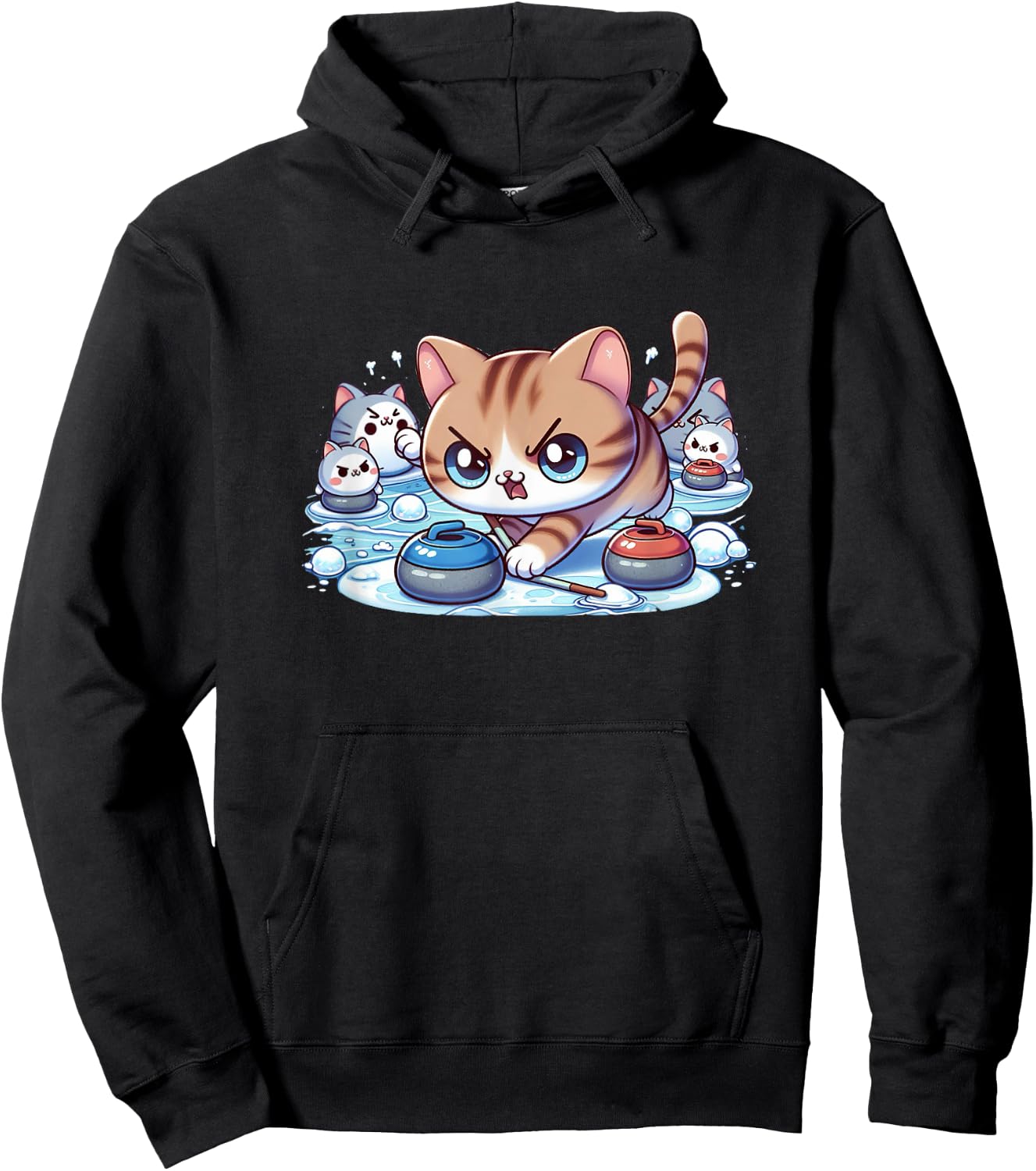 Cats Curling Hoodie - Hoodie | Black