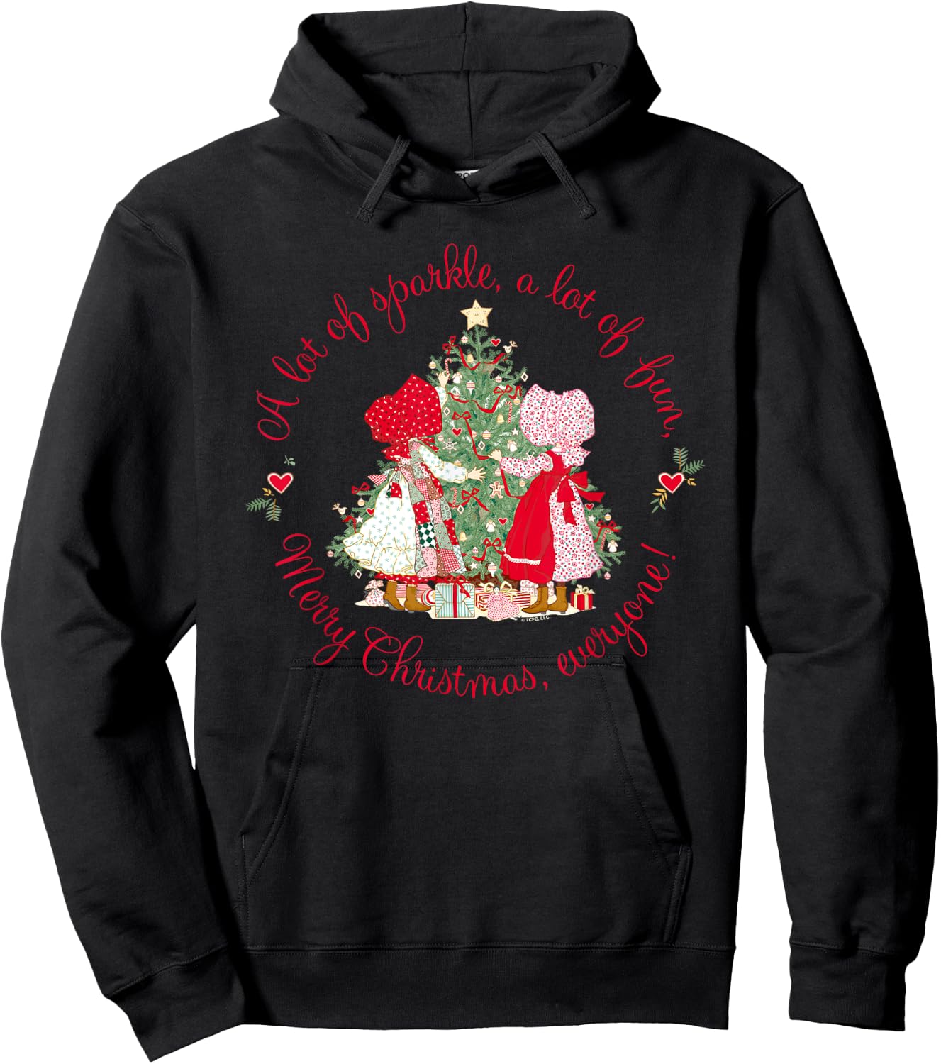 Holly Hobbie Classic Christmas Sparkle And Fun Hoodie - Hoodie | Black
