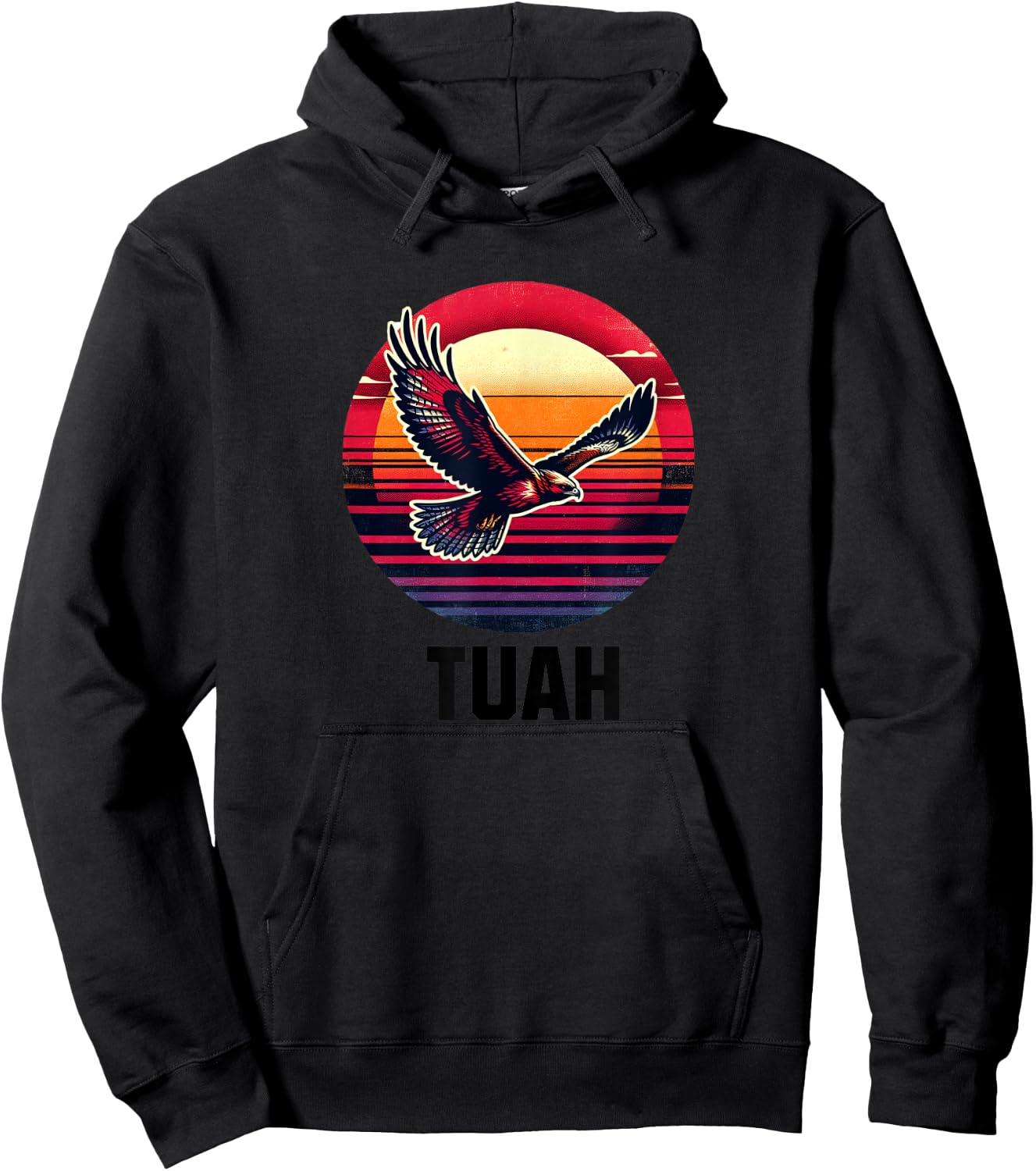 HAWK TUAH HAWK TUSH , Small, Grey Hoodie - Hoodie | Black