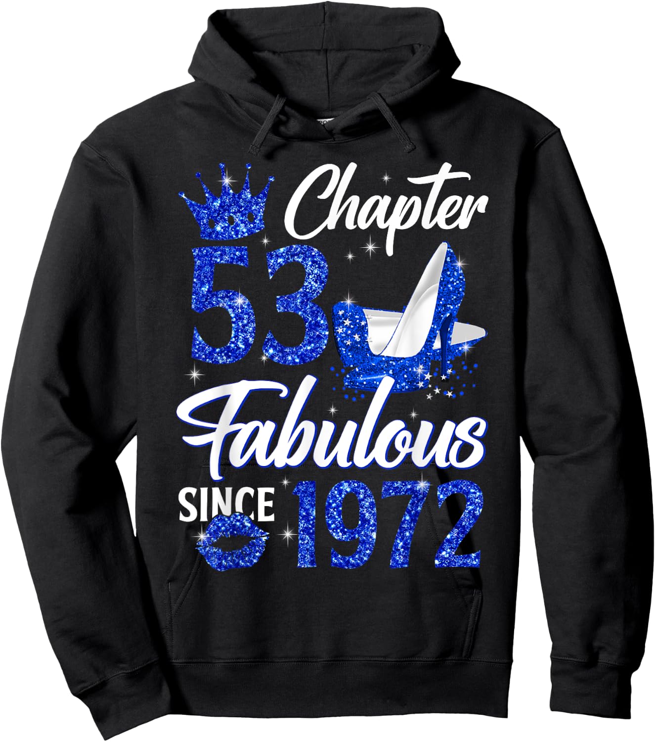 Chapter 53 Fabulous Since 1972 53rd Leopard Birthday Queen Hoodie - Hoodie | Black