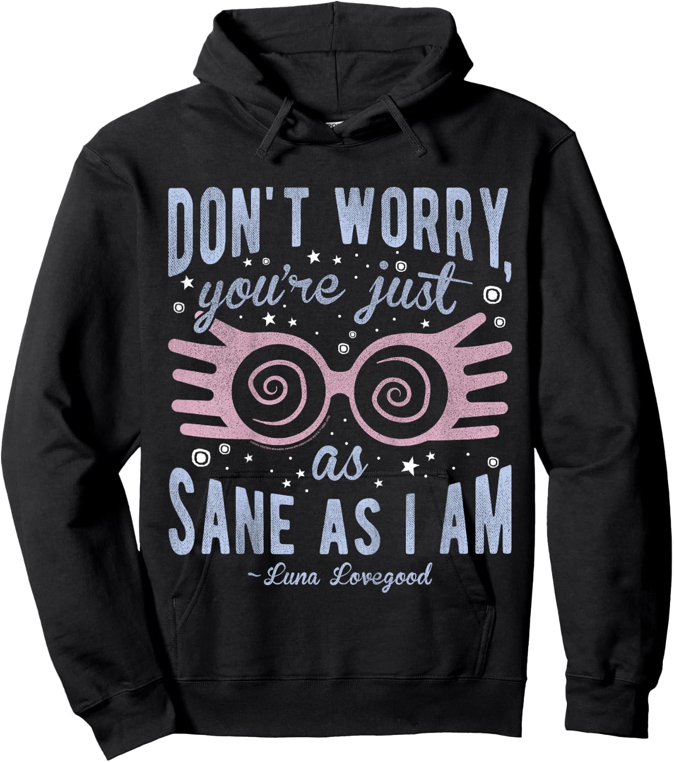 Kids Harry Potter Luna You're Just As Sane As I Am Quote Hoodie - Hoodie | Black