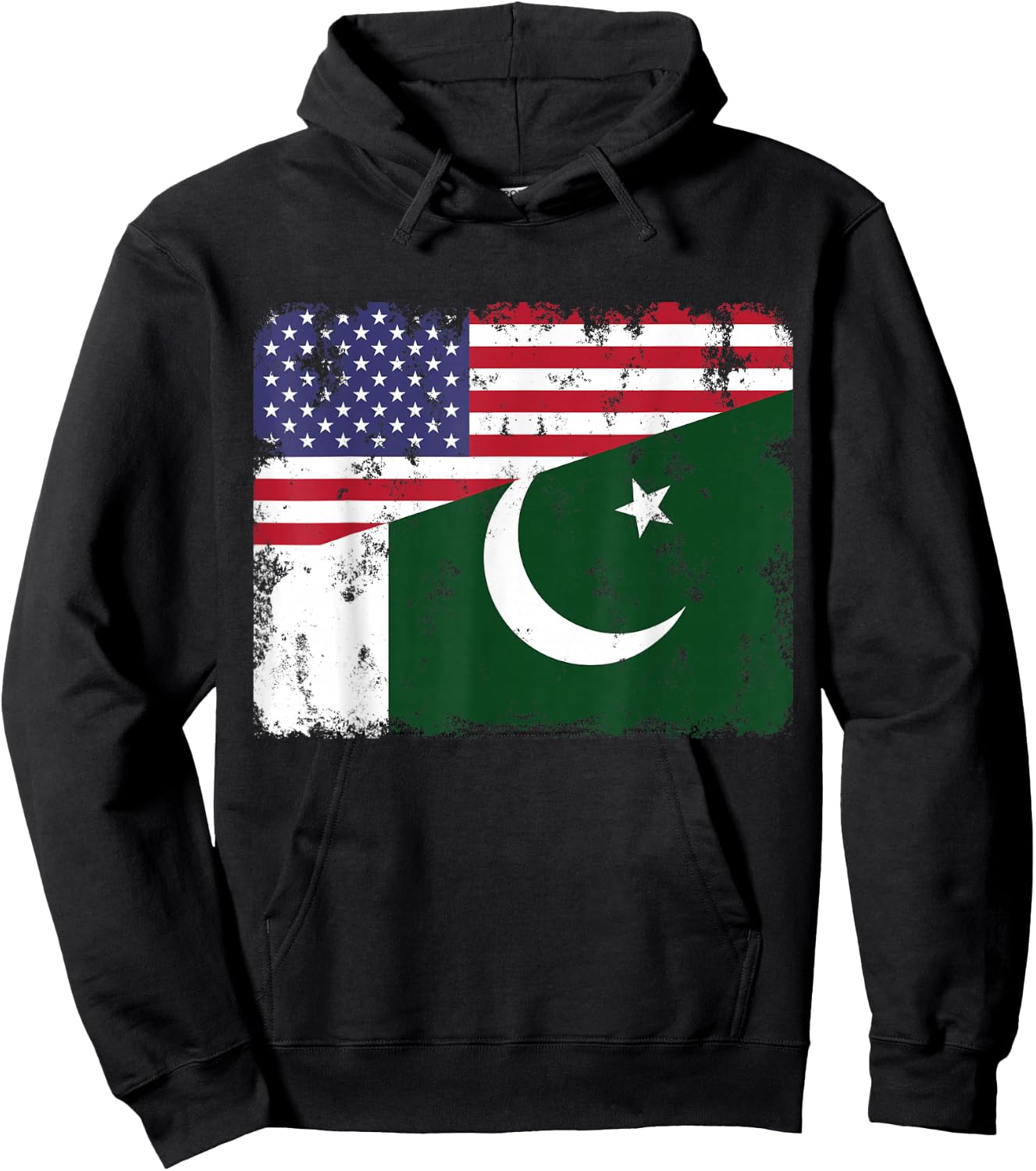 Pakistan Pride Pakistani American Flag Roots Heritage Hoodie - Hoodie | Black