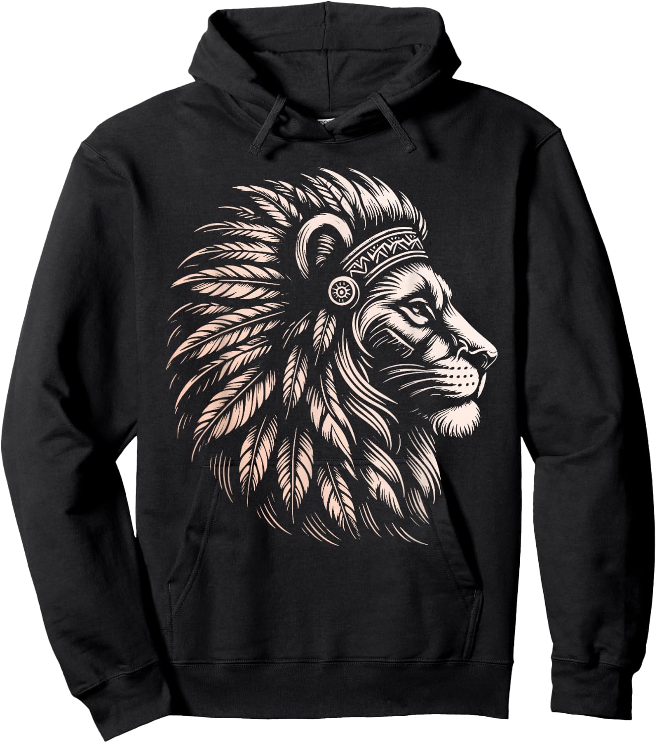 Native American Indian Day Pride Indigenous Cherokee Lion Hoodie - Hoodie | Black