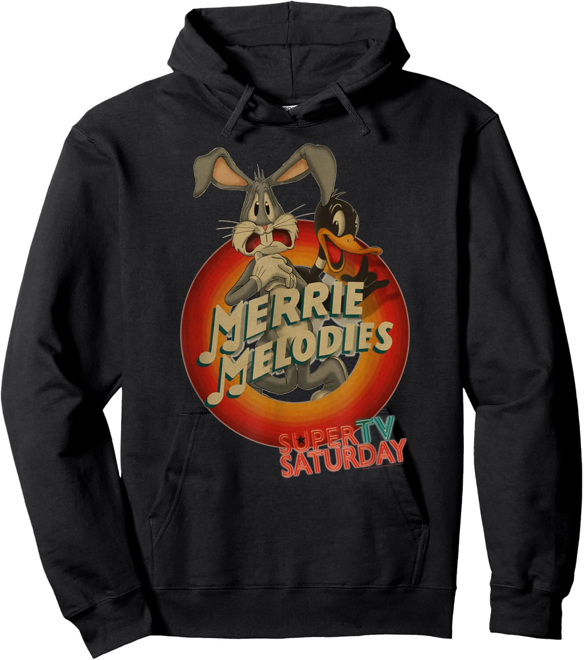 Looney Tunes Merry Melodies Bugs and Daffy Hoodie - Hoodie | Black