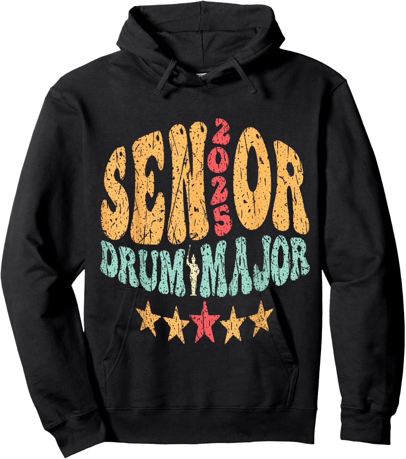 Senior 2025 Drum Major 2025 Class Of 2025 Drum Major Hoodie - Hoodie | Black