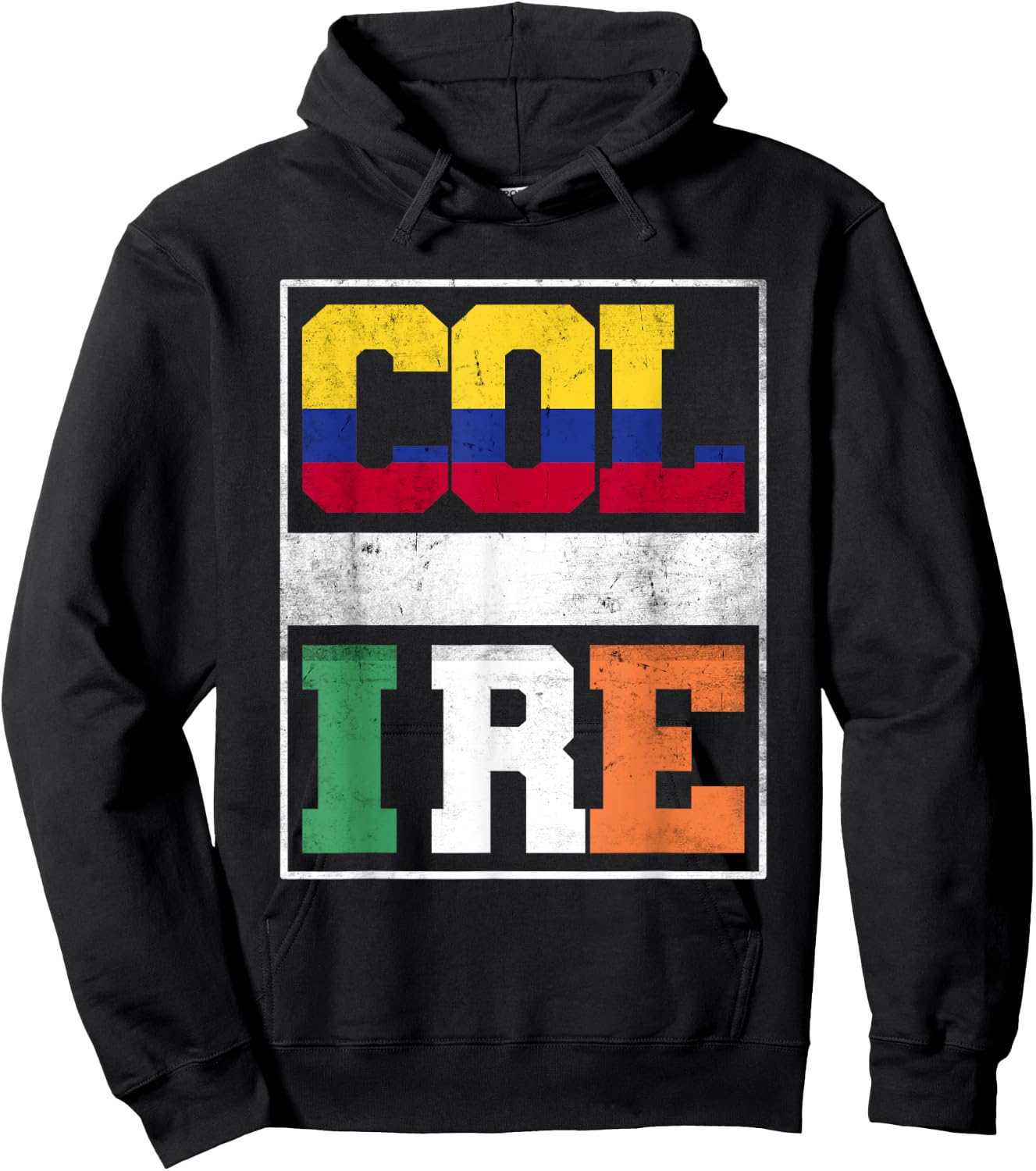Colombia and Ireland Mix Colombian Irish Roots Hoodie - Hoodie | Black