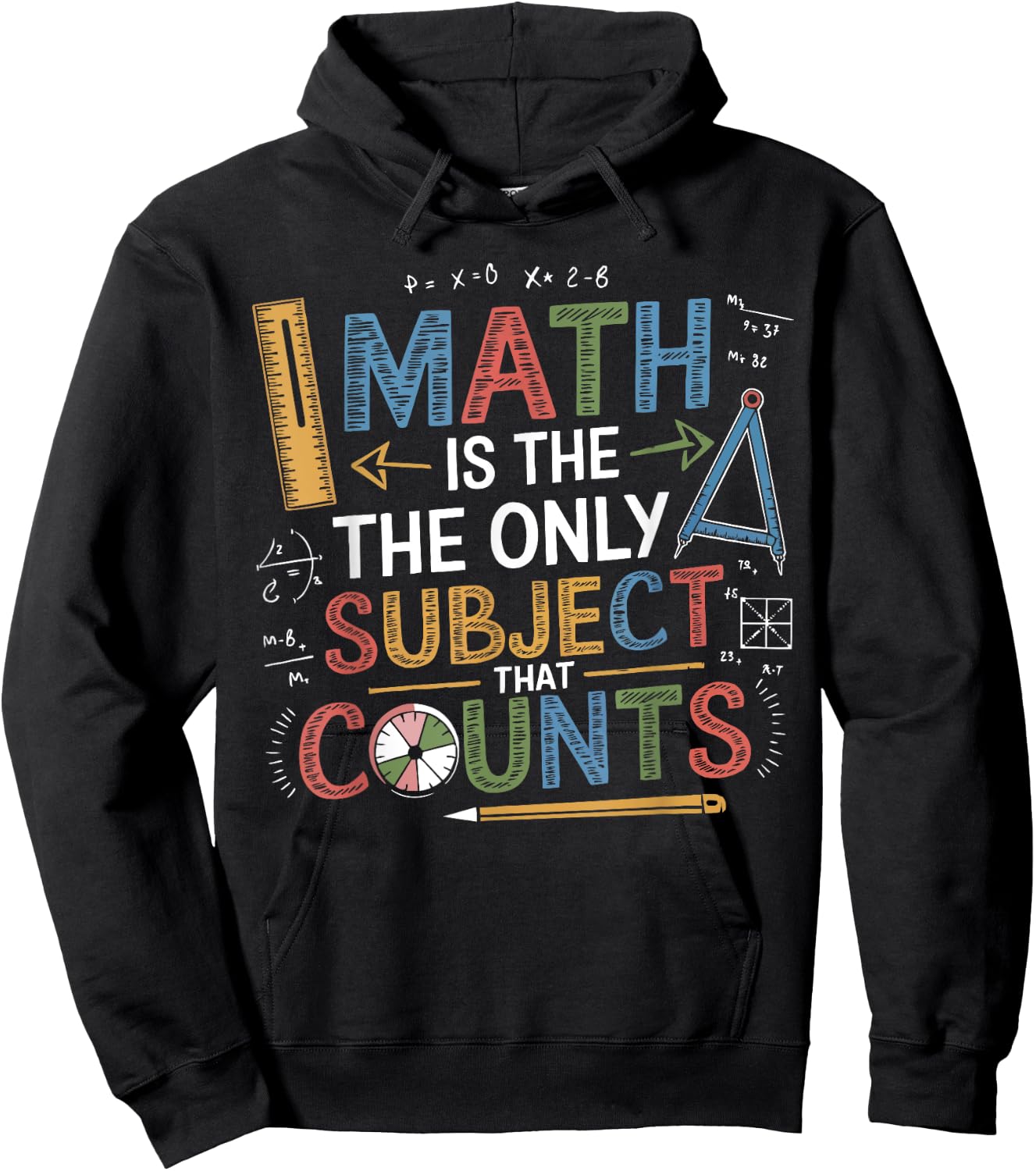 Funny Math Teacher Mathematician Subject Mathematics Joke Hoodie - Hoodie | Black