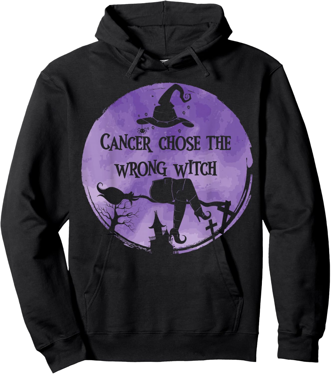 Cancer Chose The Wrong Witch Violet Hodgkins Lymphoma Hoodie - Hoodie | Black