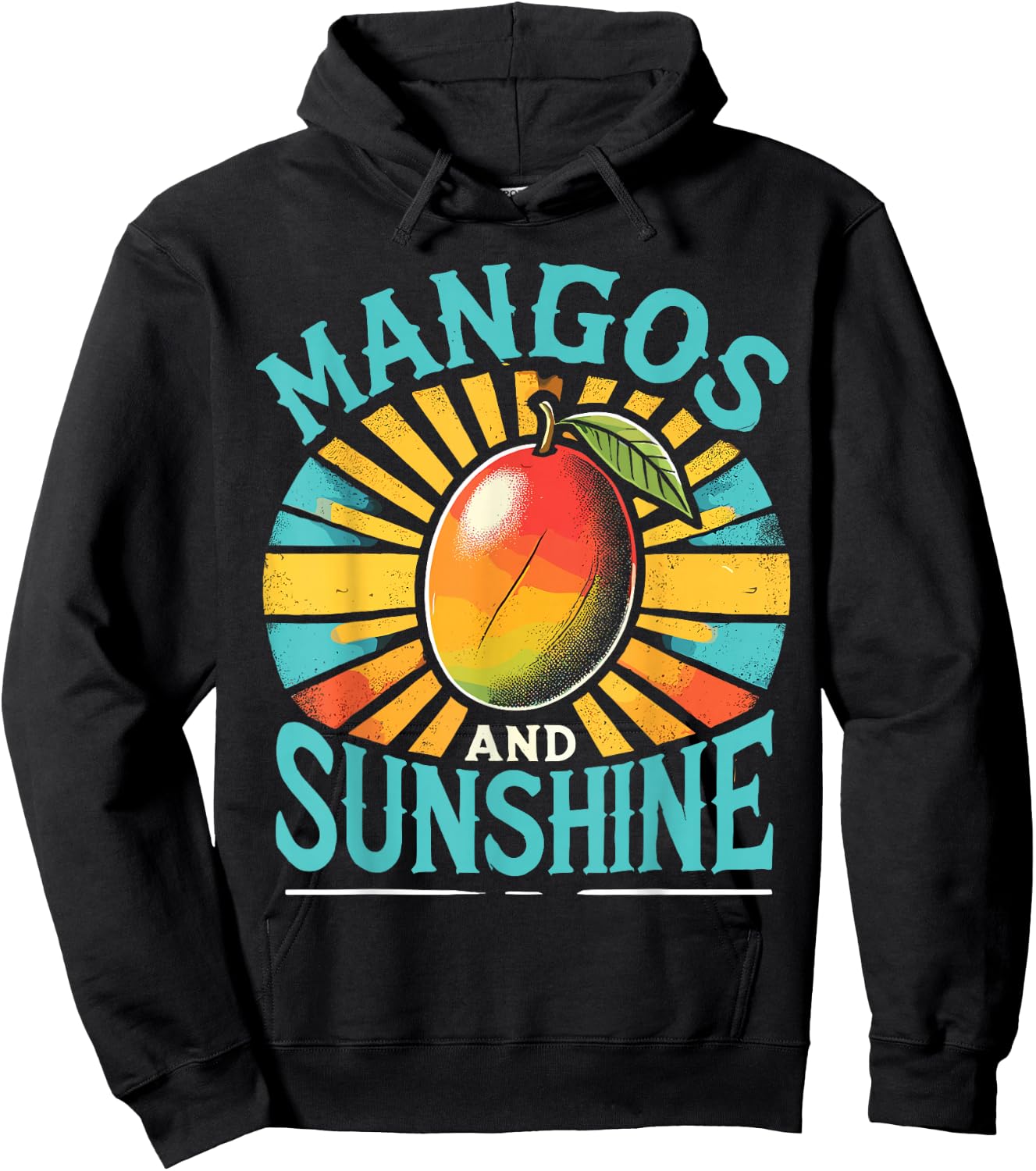 Vintage Mango Lover Mangos & Sunshine Hoodie - Hoodie | Black