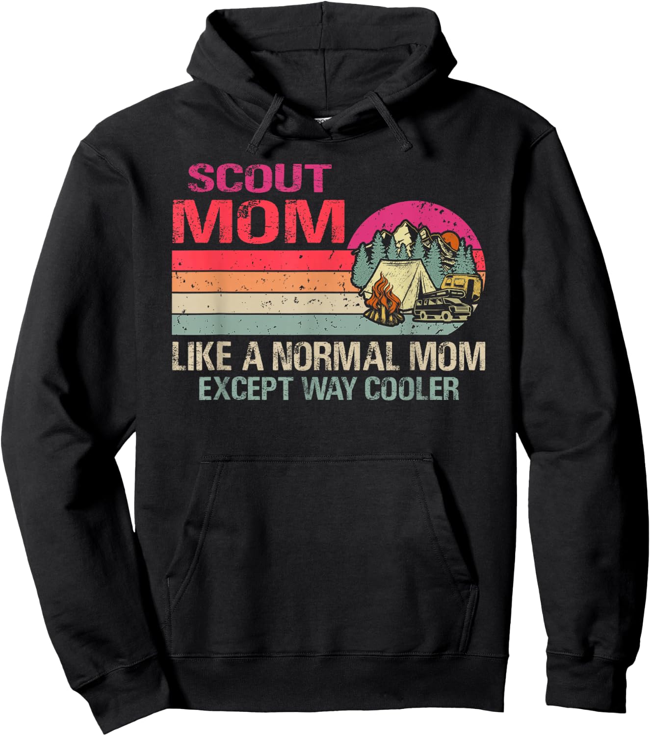 Scout Mom Like A Normal Mom Except Way Cooler Hoodie - Hoodie | Black