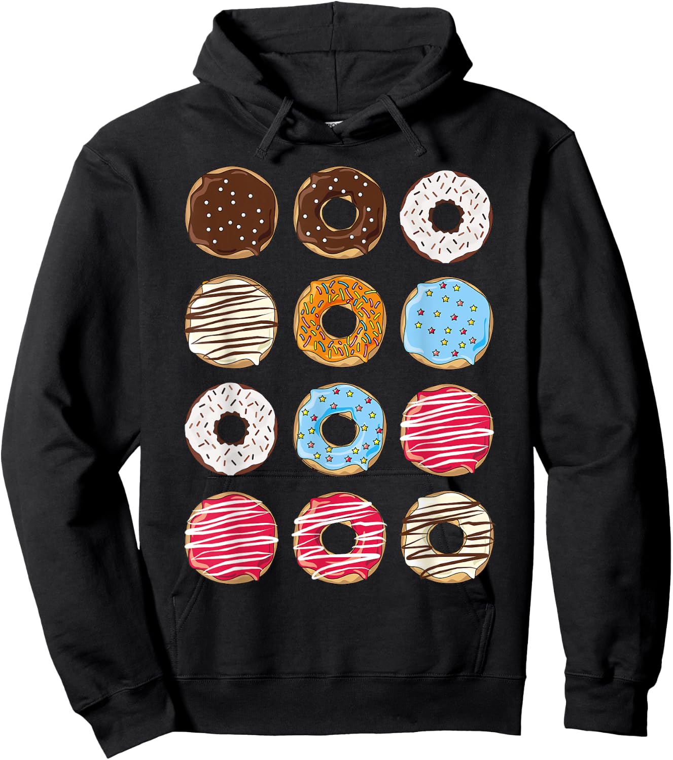 Dozen Donuts Doughnut Box Donut Halloween Costume Dress-up Hoodie - Hoodie | Black