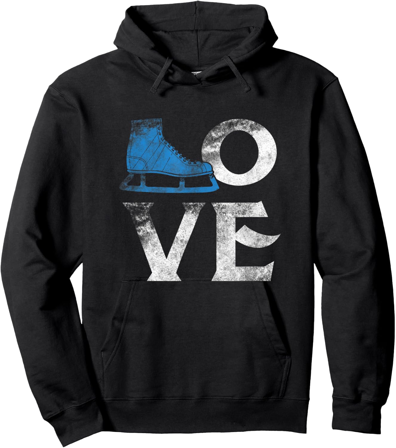 Love Figure Ice Skating Sport T Shirt Skate Lover Rink Hoodie - Hoodie | Black