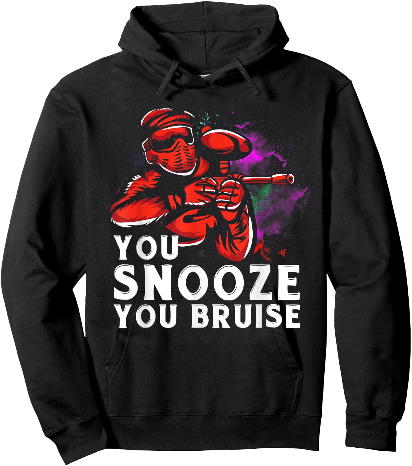 Funny Paintball Design Boys Kids Paintball Player Hoodie - Hoodie | Black