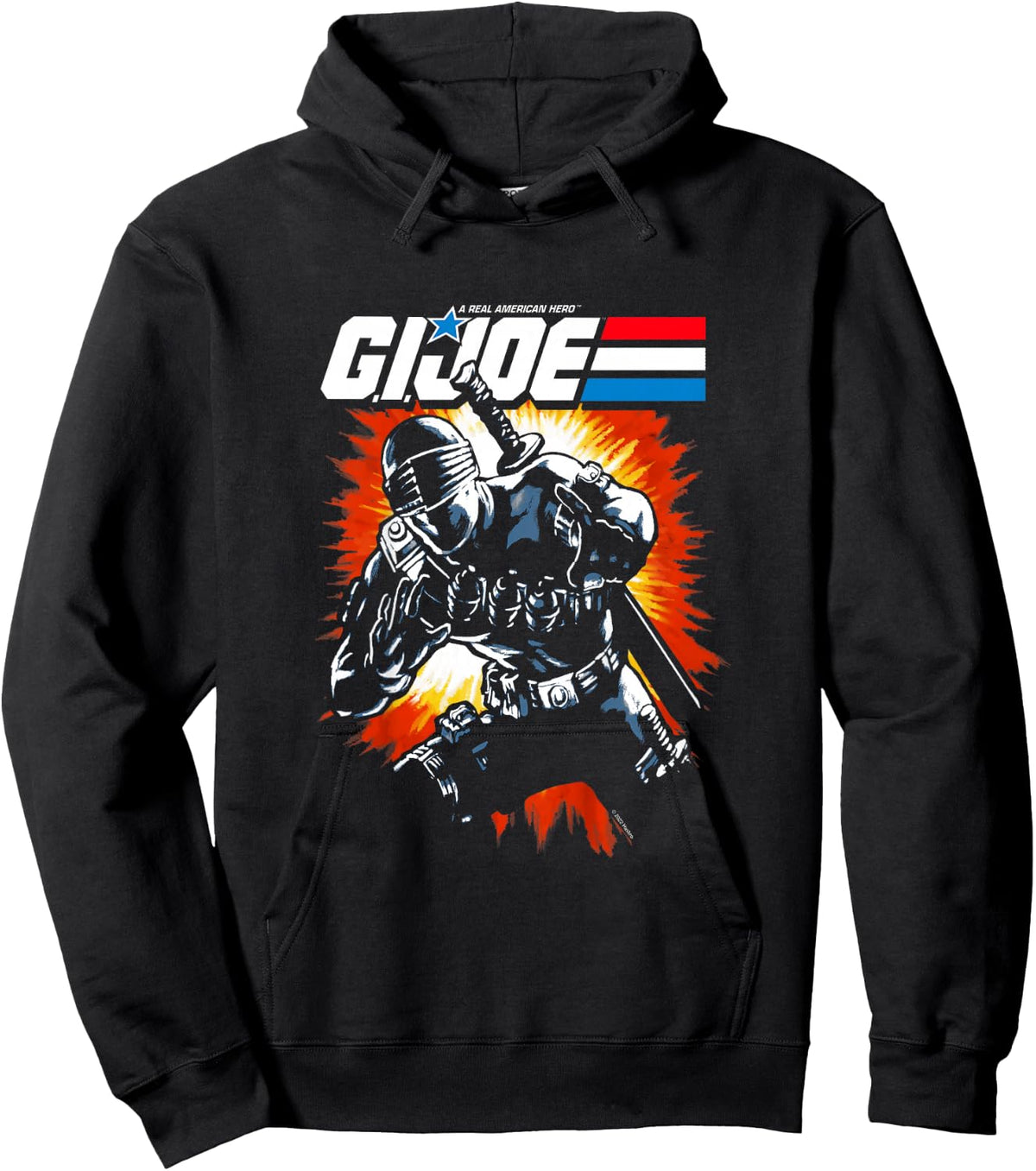 Kids G.I. Joe A Real American Hero Snake Eyes Action Poster Hoodie - Hoodie | Black