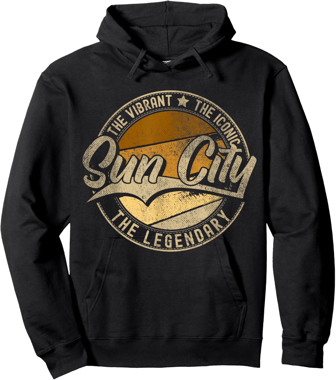 Sun City West AZ | Arizona | Vintage Distressed Hoodie - Hoodie | Black
