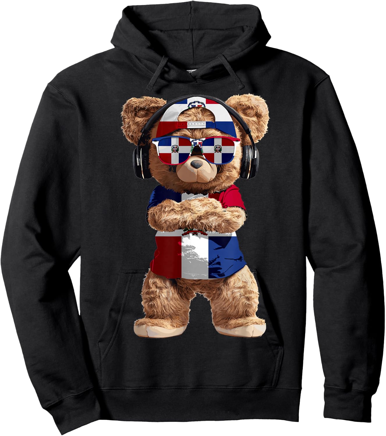 Dominican Republic Flag Souvenirs Bear Products Dominican Hoodie - Hoodie | Black