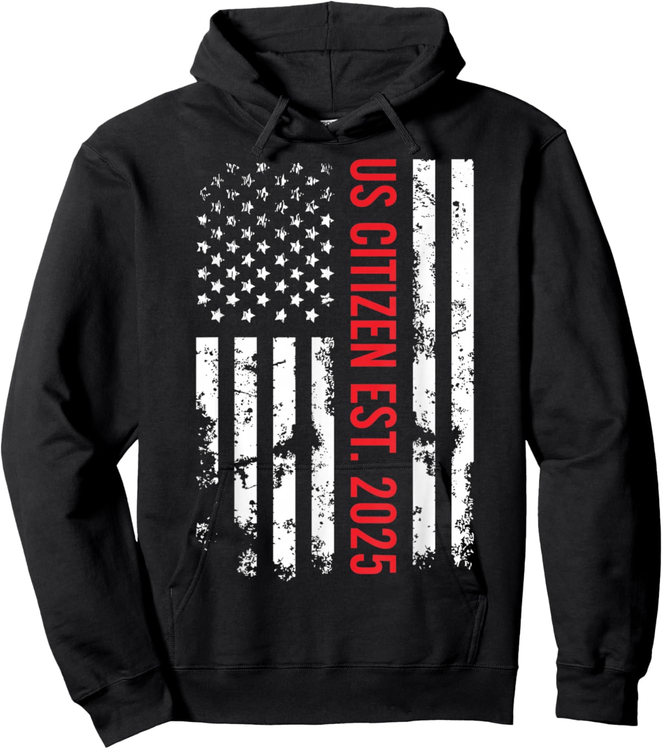 US Citizen Est 2025 New Proud American Citizenship Hoodie - Hoodie | Black