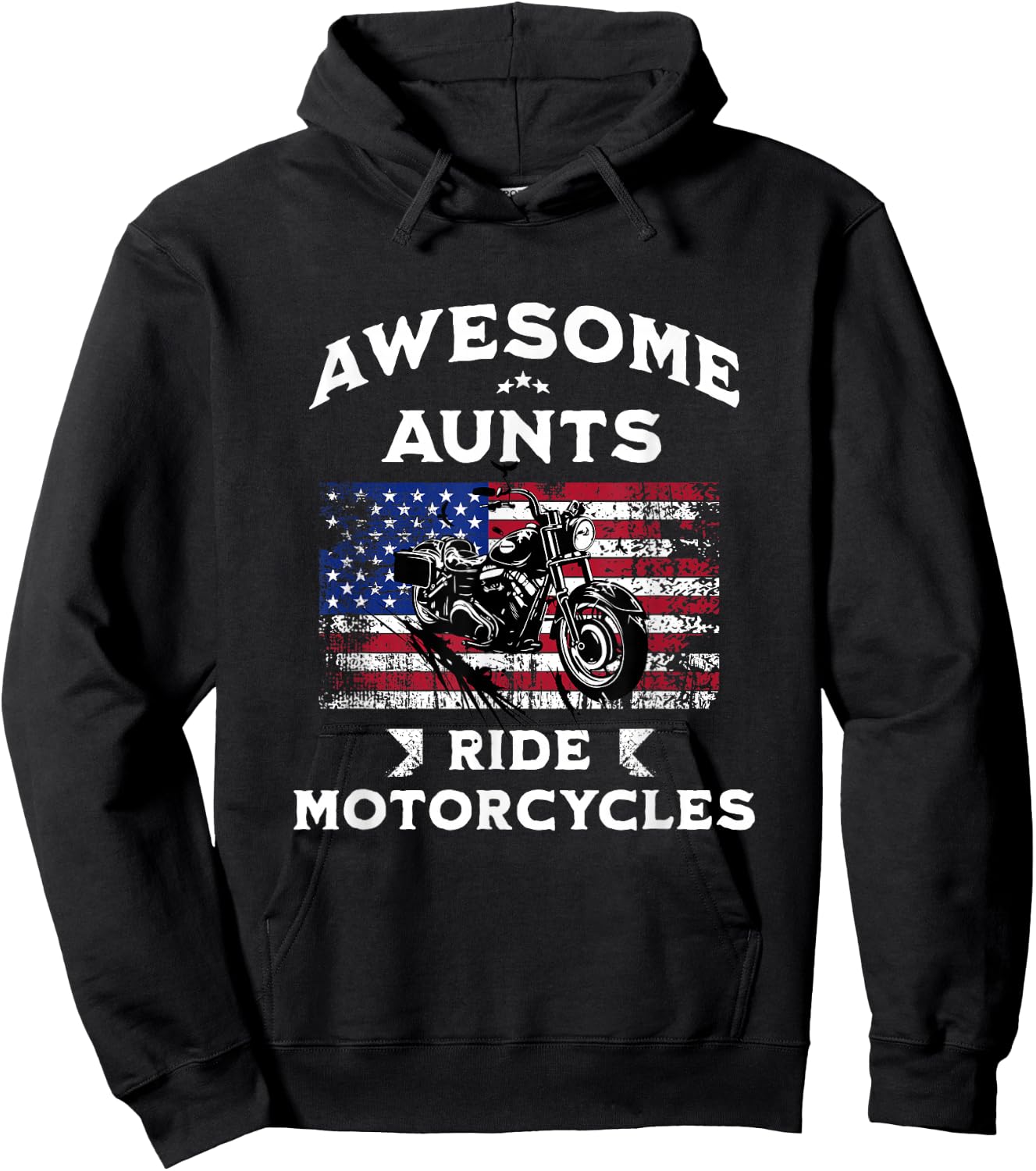 Motorcycle Auntie, Aunt Who Rides Motorcycles Hoodie - Hoodie | Black