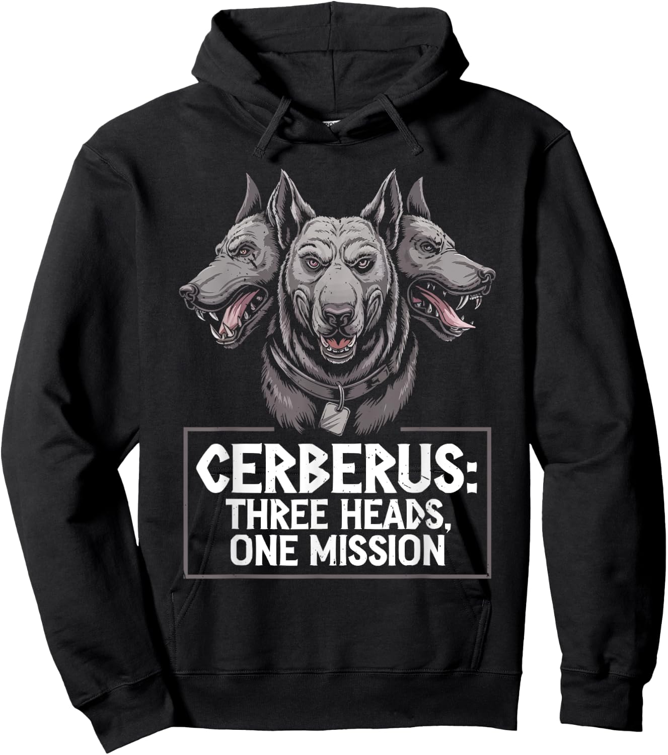 Cerberus Three Headed Dog Mythical Creature Greek Mythology Hoodie - Hoodie | Black