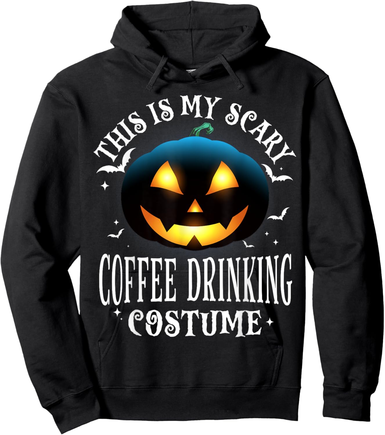 Coffee Drinking Halloween Matching Pajama Costume Hoodie - Hoodie | Black