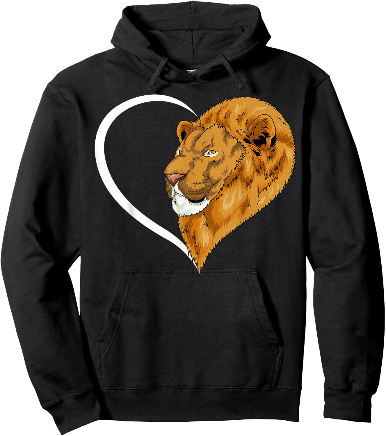 Lion Shirts Girls Kids Heart Cute Lion Hoodie - Hoodie | Black