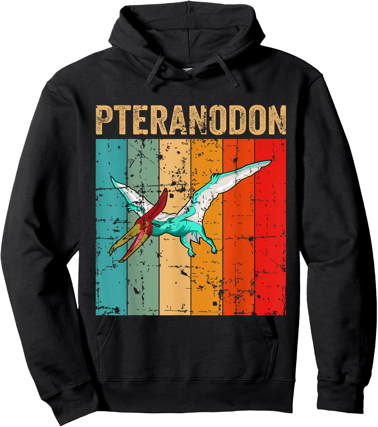Dino Pteranodon Dinosaur Hoodie - Hoodie | Black