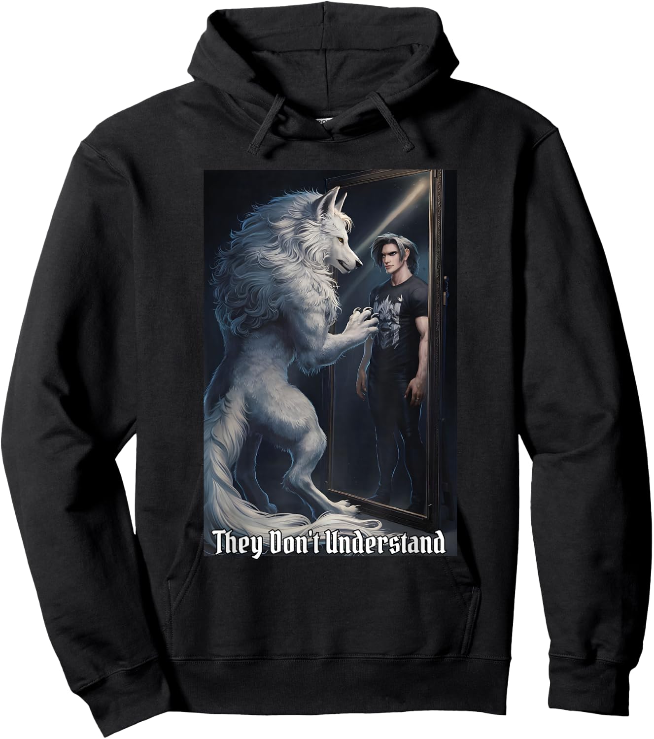 They Don't Understand Funny Alpha Male Wolf Werewolf Hoodie - Hoodie | Black