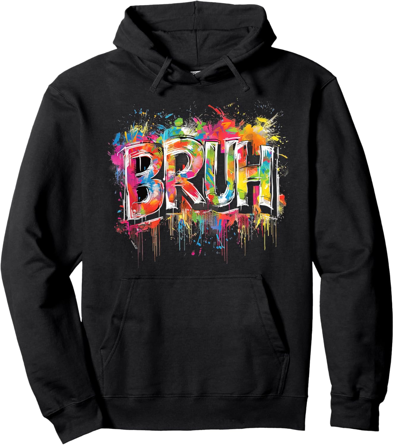 Boys Bruh Meme Funny Saying Teens Graffiti Aesthetic Kids Hoodie - Hoodie | Black
