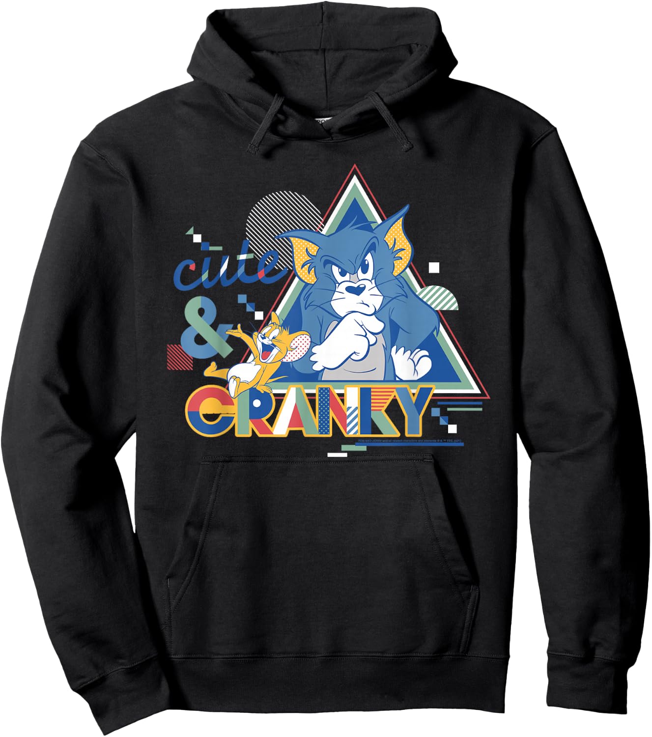 Tom and Jerry Cranky and Cute Hoodie - Hoodie | Black