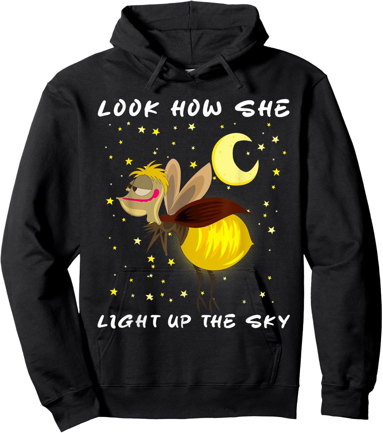 Look How She Lights Up The Sky Meme Firefly magic Hoodie - Hoodie | Black