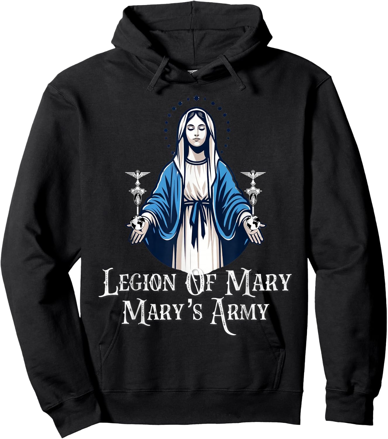 Legion Of Mary Our Lady Catholic Hoodie - Hoodie | Black