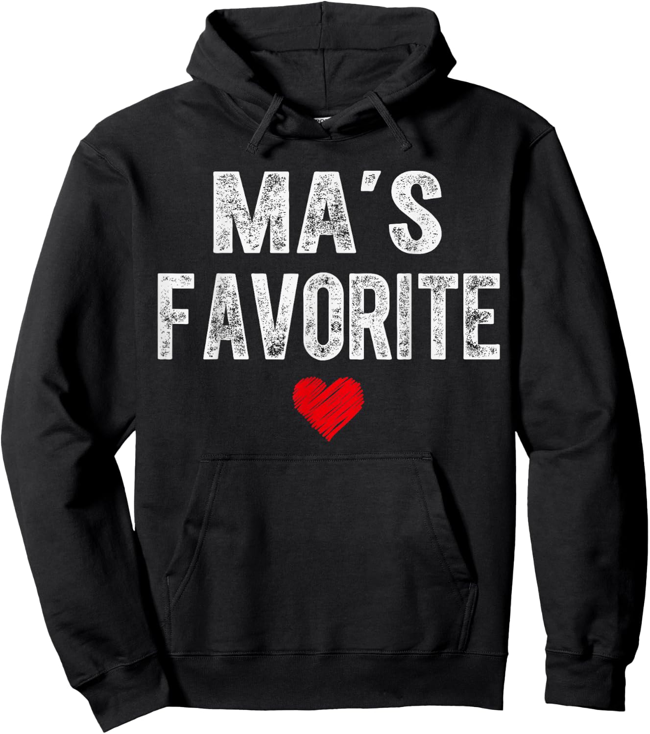 MA’S Favorite Heart Graphic for Mothers Day Grandchild Hoodie - Hoodie | Black