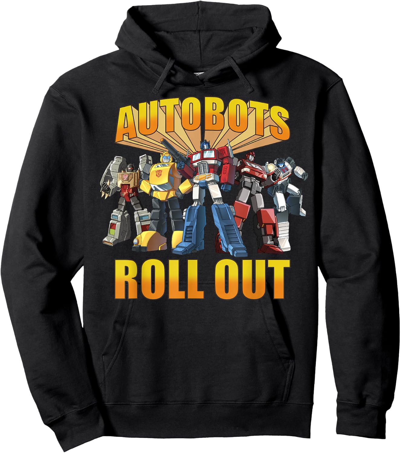 Transformers Retro Autobots Roll Out Group Shot Hoodie - Hoodie | Black