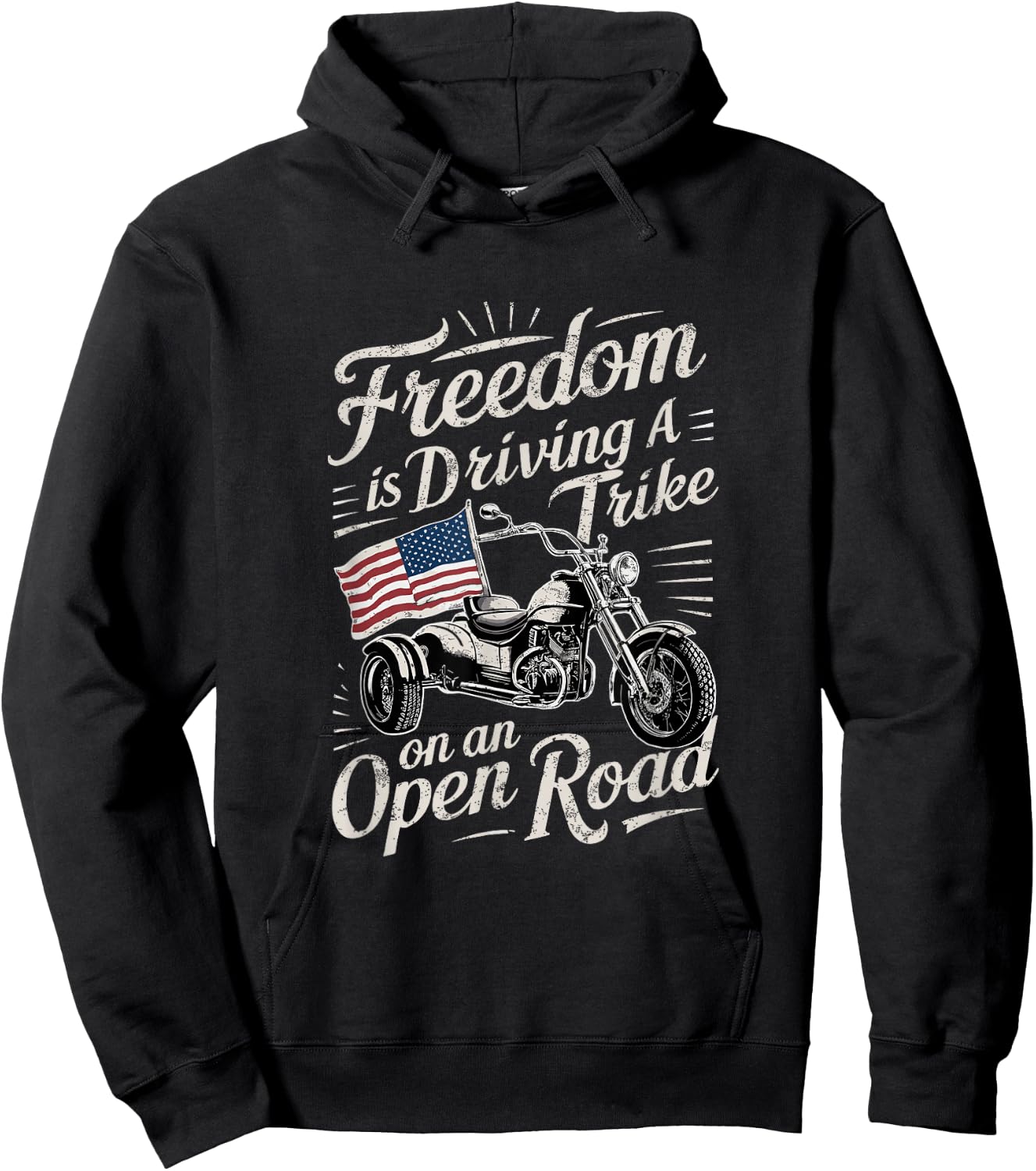 Triker Motorcycle Trike Biker Quote Three Wheeler Trikes Hoodie - Hoodie | Black