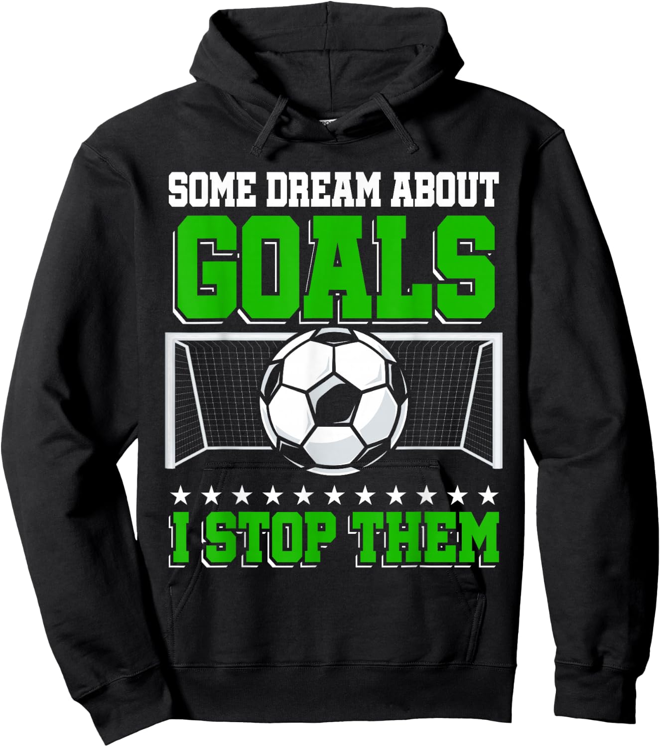 Goalkeeper | Training | Goal | Soccer Goalie Hoodie - Hoodie | Black